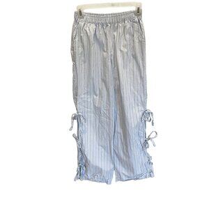 Wild Fable Blue Striped Tie String Pull On Boxer Pants Y2K Lounge - Size XS